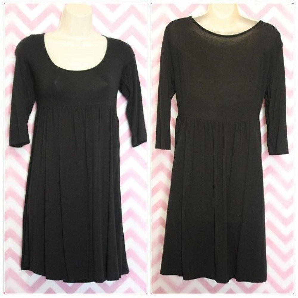 H&M Black Empire Waist Dress Size S
